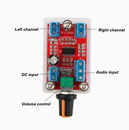 DC 7,5 ~ 24 V Mini Audio Verstärker Platine Modul 2.0 Zweikanal Stereo AMP Modul - Bild 3 von 12