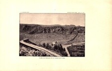 FLUMES, PRESSURE PIPE, YAKIMA VALLEY CANAL, HYDRO, W.A. Antique print 1897
