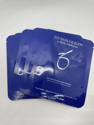 5x NEW ZIEN OBAGI M.D. ZO SKIN HEALTH SKIN BRIGHTENING SHEET FACE MASK