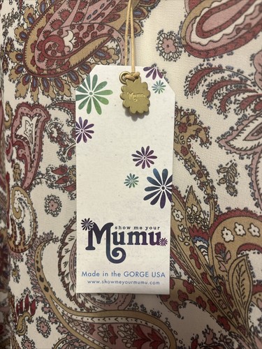 $390 Show Me Your Mumu Women's White Paisley Josephine Choker Mini Dress Size S - Picture 5 of 5
