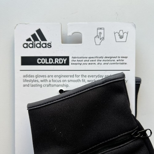 NEW Adidas Mens climawarm Touchscreen Tech Gloves AW0081-200 Size M/L Black - Picture 7 of 9