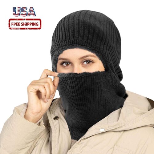 1/2x Winter Ski Masks for Men and Women Winter Knitted Full Face Mask Balaclava - Picture 16 of 38
