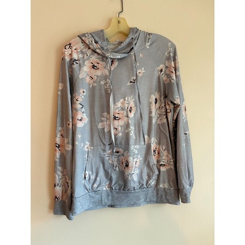 Angashion Women's Floral Printed Long Sleeve Pullover Hoodie