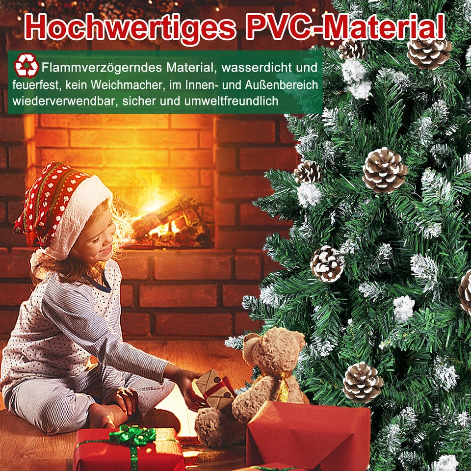 120-240cm LED Weihnachtsbaum Künstlicher Kunstbaum Tannenbaum Christbaum Schnee - Bild 3 von 4