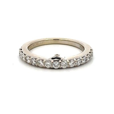 Vera Wang LOVE Collection 14K Weißgold runder Diamant Bandring Größe 5,25