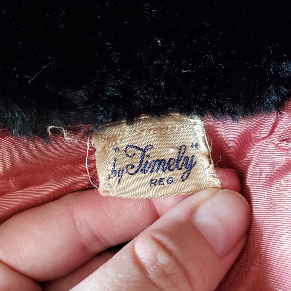 Vintage 50s Cropped Elbow Length Faux Fur Cape Shrug - Image 4 of 4