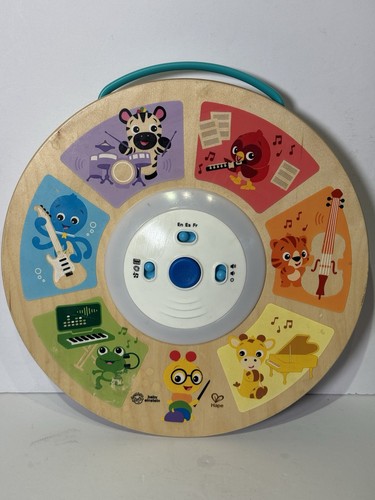 Baby Einstein Hape Wooden Musical Activity Board Lights Sounds Tested Bilingual