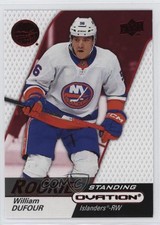 2023-24 Upper Deck Ovation Rookies Standing Red 57/100 William Dufour #109 1kx2