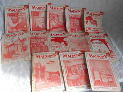 Architecture Magazines Art deco Maisons et Interierurs pour tous 1934-1935 lot