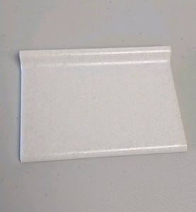 Ceramic Tile Cove Base Speckled Gloss White Monarch 6x4.25 Reclaimed