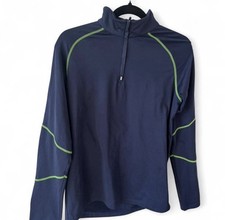 Helly Hansen Men  s Blue Quarter Zip Pullover Base Layer Medium Long Sleeve EUC