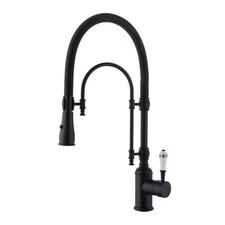 Single Handle 21 In. Kitchen Faucet with Dual Function Pull down Sprayhead in Ma
