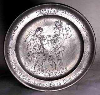 PLATE 1768. Stamps BAUTZEN later engraved with Austrian folk song. S26