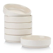 Star Soy Sauce Dish Ceramic Dipping Bowls Set of 6, 4 oz Individual Dip Sauce...