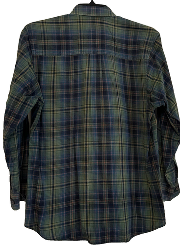 VTG Moose Creek Blue Green Plaid Flannel Shirt Men's M Button Up Long Sleeve - Picture 2 of 13