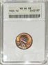 1924 Lincoln Cent - ANACS Certified MS64 RB w/small slab holder