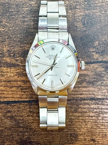 Rolex Vintage Wristwatch Air King Ref.5500 Oyster Perpetual Date Silver Dial