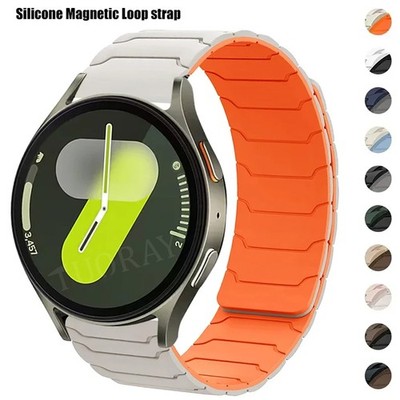 Silikon Magnet Armband Für Samsung Galaxy Watch 4 5 6 7 Classic 40/47mm Active 2