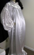 VINTAGE: SATIN Shiny WEDDING WHITE Bridal Satin Ballooon Gown 67  Long 