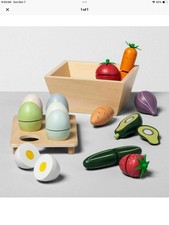 Hearth And Hand With Magnolia Kids Wood Fruit, Vegetables Food Set - 28pc NIB
