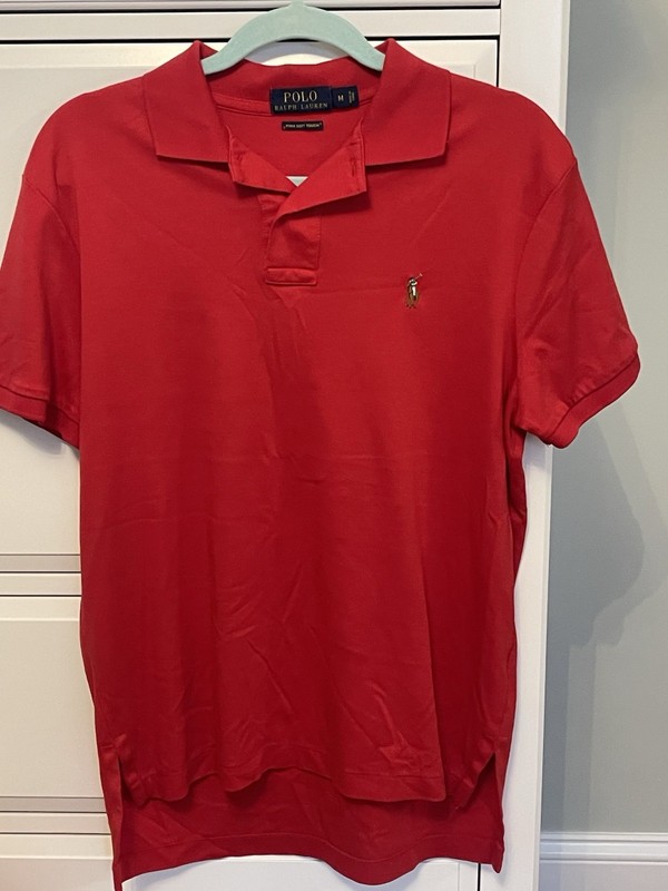 Polo Ralph Lauren Pima Soft Touch Short Sleeve Red Polo Shirt Size M