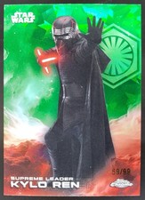 2025 Topps Chrome Star Wars Sapphire Supreme Leader Kylo Ren Green /99 #173 MS2