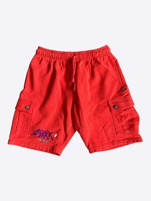 Chrome Hearts Matty Boy Red Spark Cargo Shorts