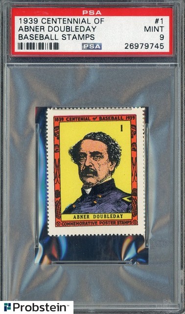 1939 Centennial Of Baseball Stamps #1 Abner Doubleday PSA 9 MINT NONE HIGHER