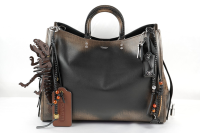 COACH Rogue Bag 40 Loved Leather Charm Black/Brown CDZ54 LHPMZ | eBay