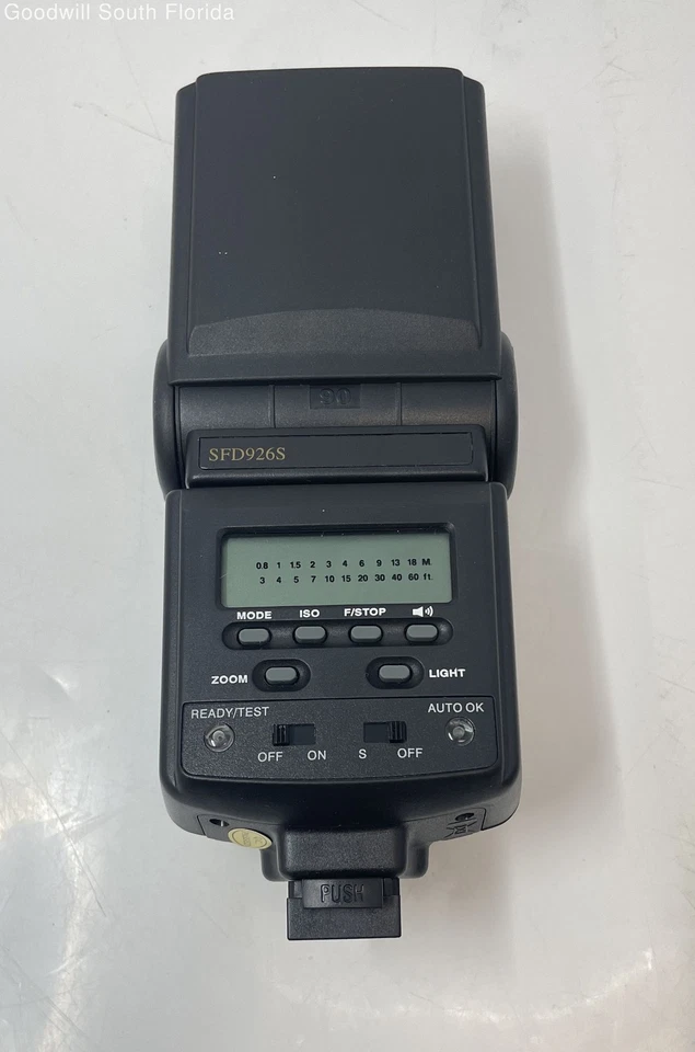 Bower SFD926S Black Digital Autofocus Power Zoom Camera Flash In Box Not Tested - Image 4 of 4