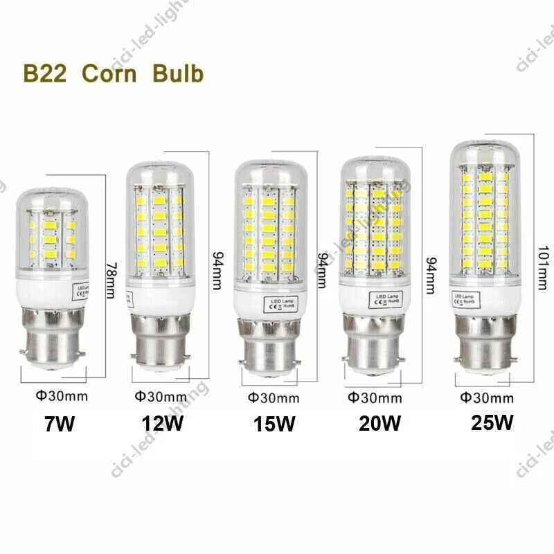 LED Birne GU10 G9 B22 7W 12W 15W 20W 25W Mais Lampe SMD Leuchtmittel Licht - Bild 2 von 4