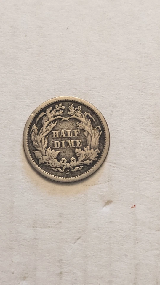 1863-S Seated Liberty Half Dime Civil War Era, Very Good Condition,  You Judge. - Image 2 of 2