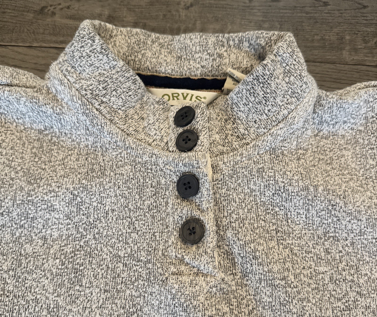 Orvis Gray Quarter Button Up Pullover Jacket Size… - image 2