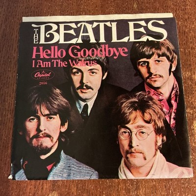 Beatles 'Hello Goodbye/I Am The Walrus' 1967 US Capitol  7'' Vinyl 45 P/S -EX/VG+
