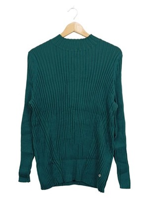 Walbusch Damen Pullover Rippstrick Petrol Gr. 48/XXL Langarm