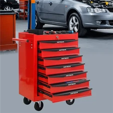 7-Drawer Rolling Tool Chest Lockable Tool Box Tool Storage Cabinet for Garage