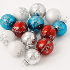 24er Set Weihnachtskugeln Glas Mini Christbaumschmuck Christbaumkugeln Tischdeko
