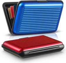 Tarjetero Delgado Mini Rfid Con Bloqueo Protector De Tarjetas De Credito Estuche