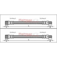 2X Metzger BremsschlÄUche Hinten Beidseitig Passend FÜR Peugeot 405