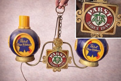 Pabst Blue Ribbon Hanging Sign Breweriana Collectible Vintage Since 1844