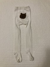 Baby Gap Girl size 4-5 years brown bear bottom ivory tights 