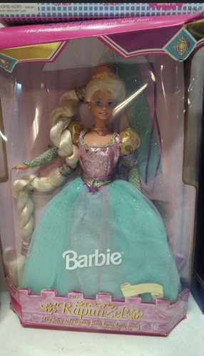 Vintage 90s Mattel Barbie as Rapunzel #13016 (1994) NRFB