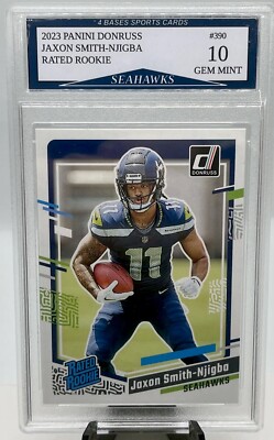 2023 Panini Donruss Jaxon Smith-Njigba Rated Rookie Card #390 Gem Mint 10!