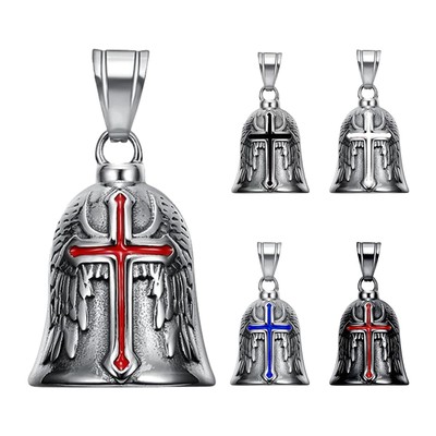 Guardian Bell HOLY CROSS Good Luck Gift Motorcycle Biker Ride Bell