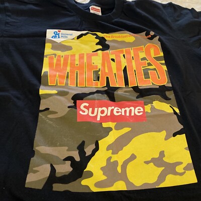 Supreme / Wheaties Tee Box Logo Black *Size M* | eBay