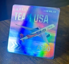 Delta Airlines Aircraft Pilot Trading Limited Edition Olympic Paris A350 No. 63