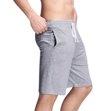 Mens Underwear Long Arrow Shorts Knee High Sleep Bottoms Pure Cotton Trunks