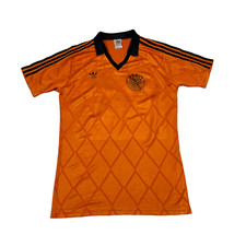 Vintage Adidas Amicitia Zurich Jersey Shirt Orange #2 Cackett 80s Made W.Germany