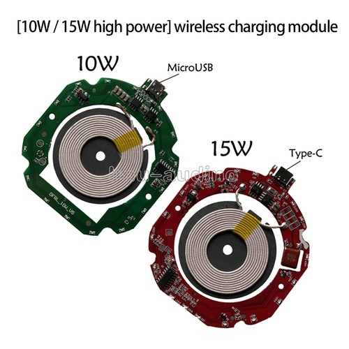 Cargador inalámbrico 10W 15W módulo transmisor de carga rápida 5-12V para Apple Android - Imagen 11 de 15