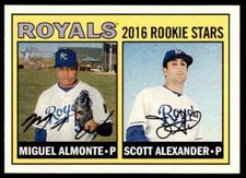 2016 Topps Heritage Miguel Almonte / Scott Alexander RC #167 Kansas City Royals